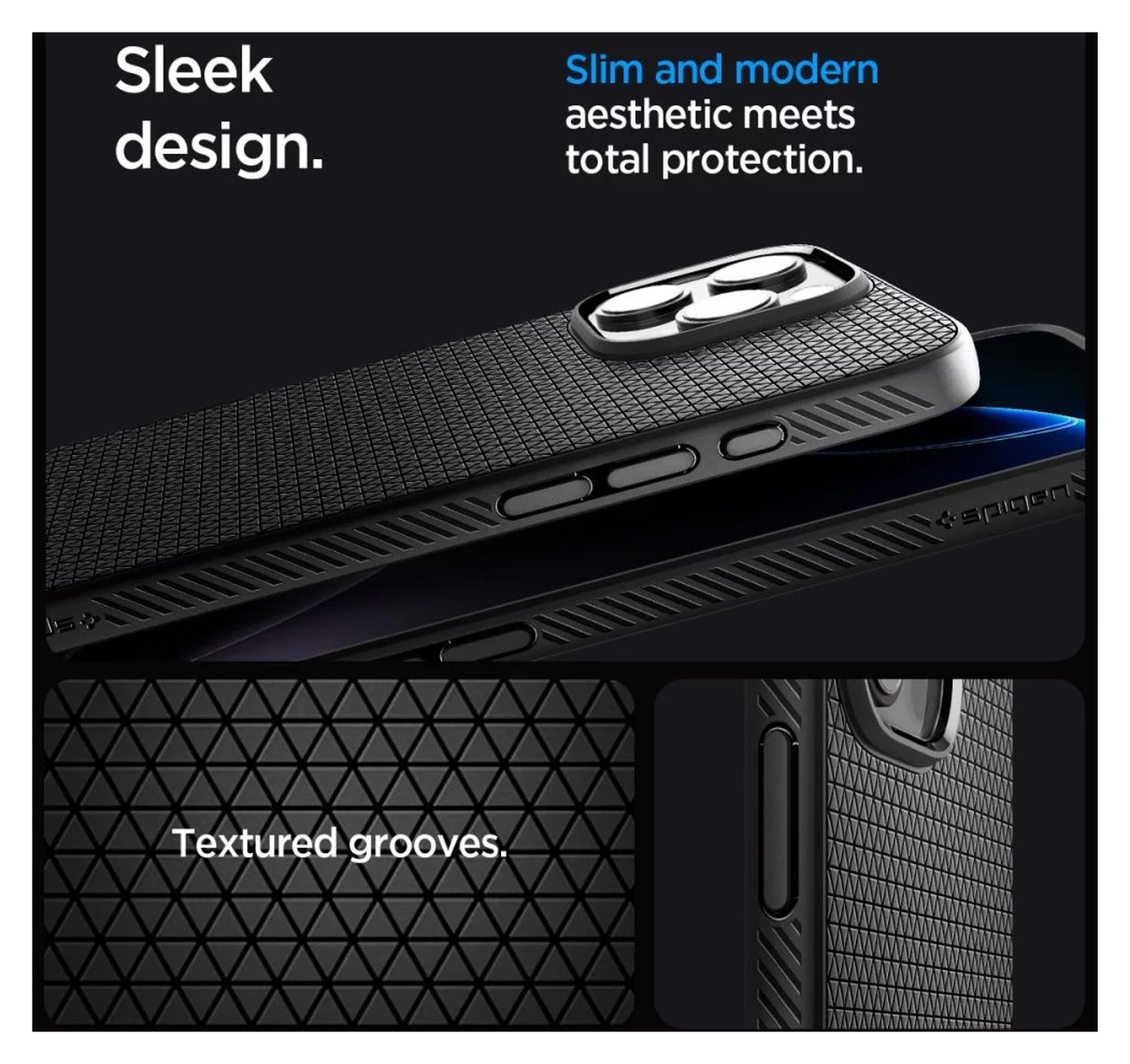 Spigen Liquid Air T MagFit Apple iPhone 16 Pro Max Hoesje Back Cover Matte Zwart afbeelding 6