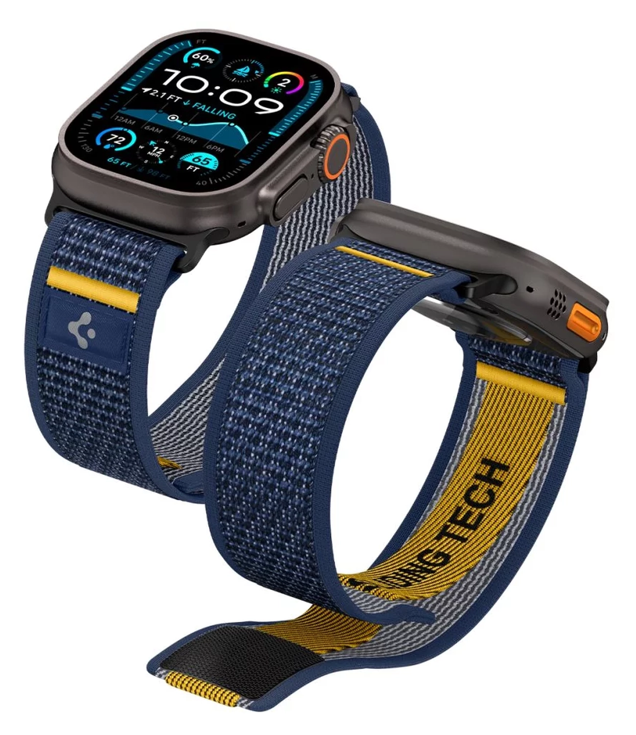 Spigen Athlex Air Apple Watch Bandje - 1-10/SE/Ultra 42/44/45/46/49MM - Blauw afbeelding 1