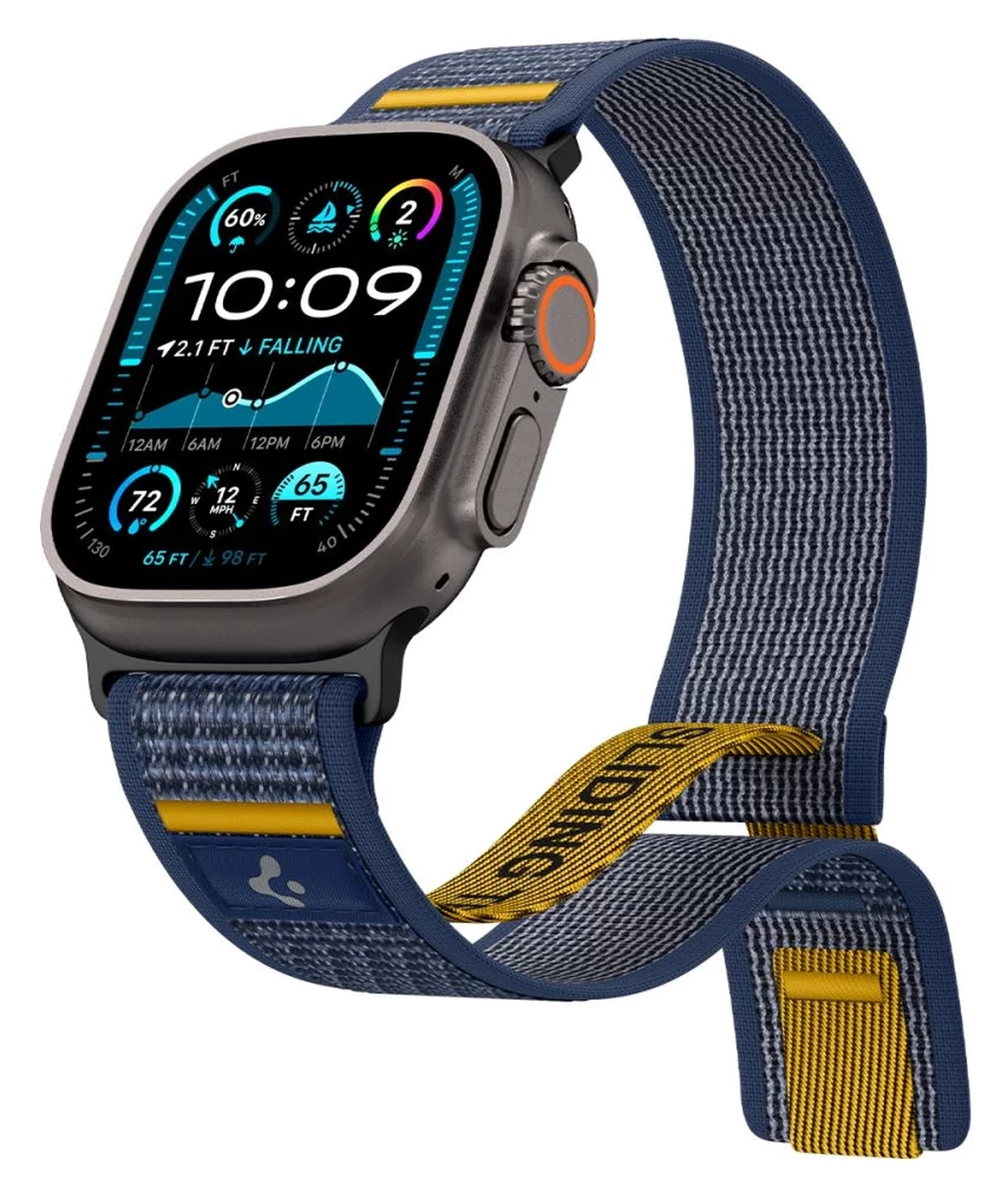 Spigen Athlex Air Apple Watch Bandje - 1-10/SE/Ultra 42/44/45/46/49MM - Blauw afbeelding 2