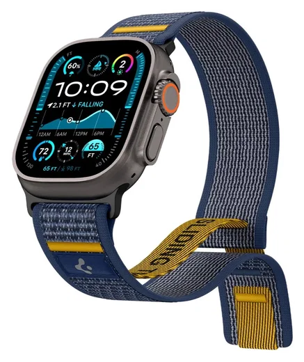 Spigen Athlex Air Apple Watch Bandje - 1-10/SE/Ultra 42/44/45/46/49MM - Blauw afbeelding 2