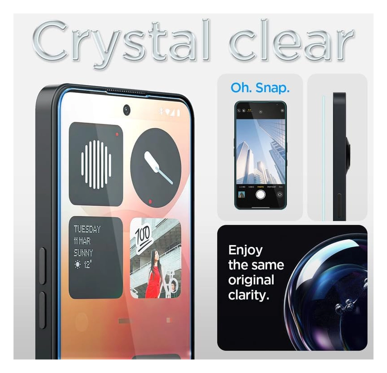 Spigen EZ Fit GLAS.tR Nothing Phone (3a) / (3a) Pro Screen Protector 1-Pack afbeelding 5