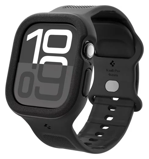 Spigen Vault Pro - Apple Watch 11/10 46MM Hoesje en Bandje - Zwart afbeelding 1