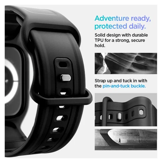 Spigen Vault Pro - Apple Watch 11/10 46MM Hoesje en Bandje - Zwart afbeelding 2