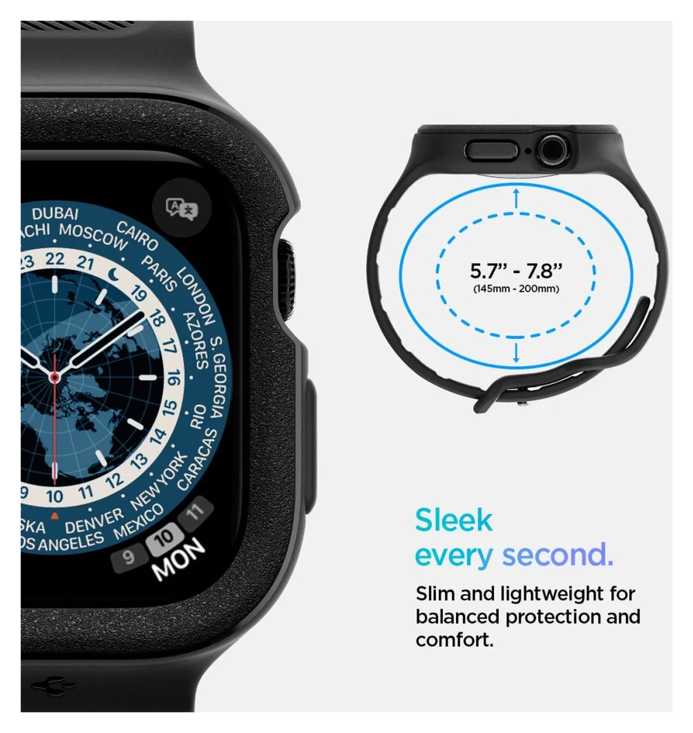 Spigen Vault Pro - Apple Watch 11/10 46MM Hoesje en Bandje - Zwart afbeelding 6