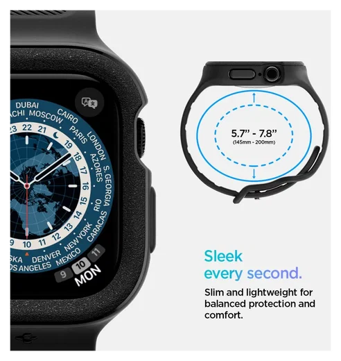 Spigen Vault Pro - Apple Watch 11/10 46MM Hoesje en Bandje - Zwart afbeelding 6