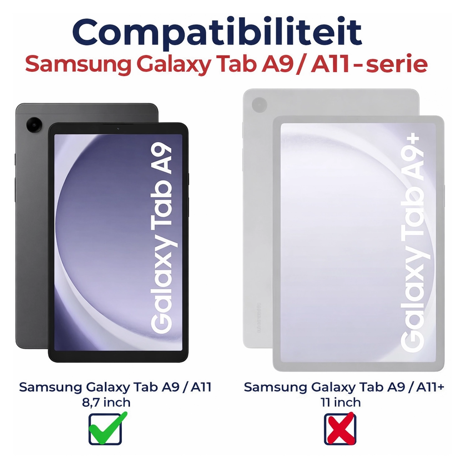 Duo Pack Rosso Samsung Galaxy Tab A11 / A9 Tempered Glass Installatietray afbeelding 5