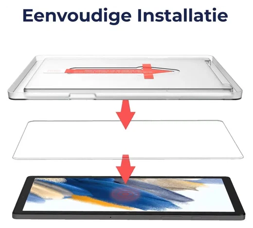 Duo Pack Rosso Samsung Galaxy Tab A11 / A9 Tempered Glass Installatietray afbeelding 2