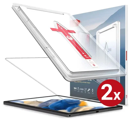 Duo Pack Rosso Samsung Galaxy Tab A11 / A9 Tempered Glass Installatietray afbeelding 1