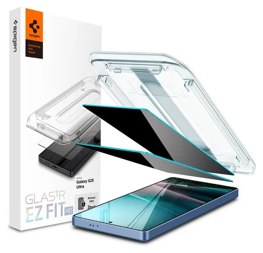 Spigen GLAS.tR EZ Fit HD Samsung Galaxy S25 Ultra Privacy Glass 2-Pack afbeelding 1