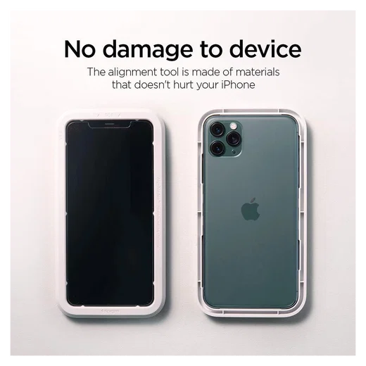 Spigen AlignMaster iPhone 11 Pro/XS/X Screen Protector Tempered Glass (2-Pack) afbeelding 4