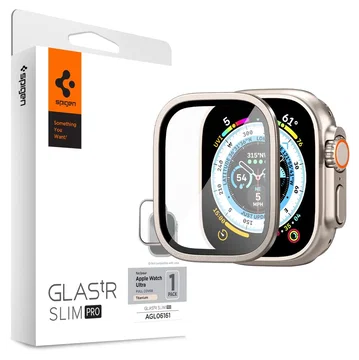 Spigen Glas.tR Slim Pro - Apple Watch Ultra 3/2/1 Screen Protector - Titanium