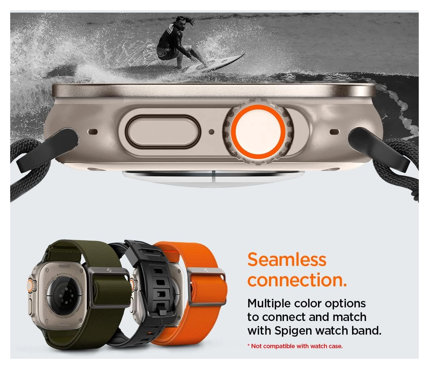 Spigen Glas.tR Slim Pro - Apple Watch Ultra 3/2/1 Screen Protector - Titanium afbeelding 6