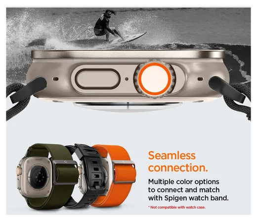 Spigen Glas.tR Slim Pro - Apple Watch Ultra 3/2/1 Screen Protector - Titanium afbeelding 6