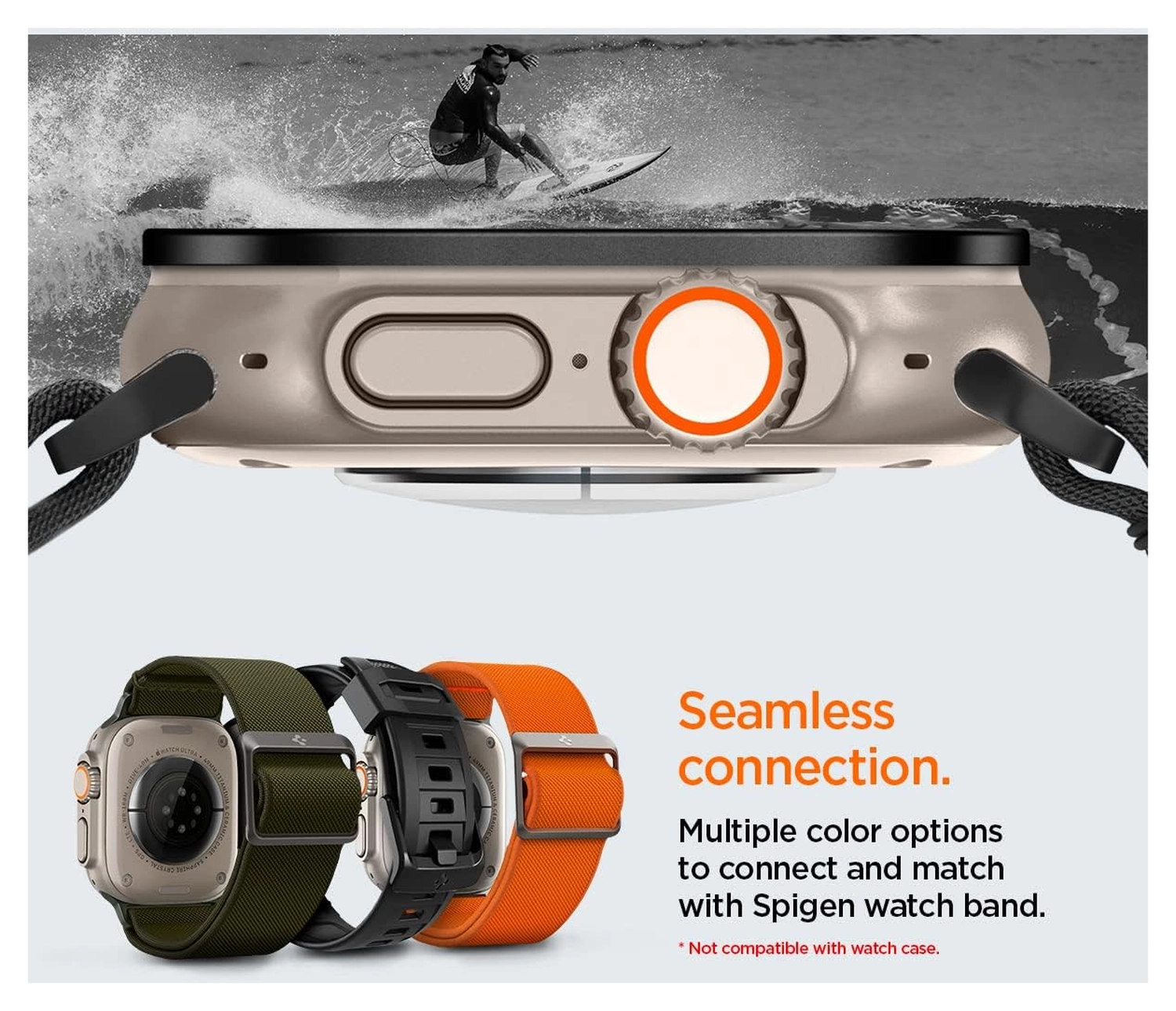 Spigen Glas.tR Slim Pro - Apple Watch Ultra 3/2/1 Screen Protector - Zwart afbeelding 7