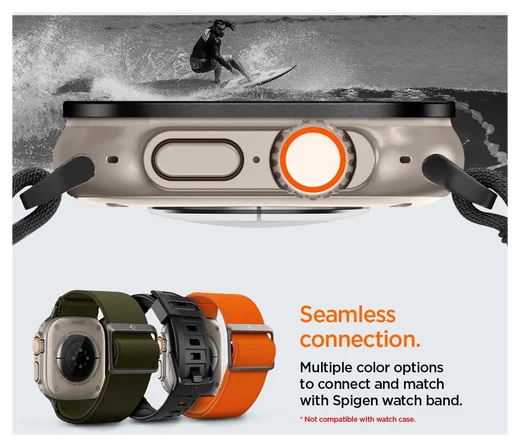 Spigen Glas.tR Slim Pro - Apple Watch Ultra 3/2/1 Screen Protector - Zwart afbeelding 7