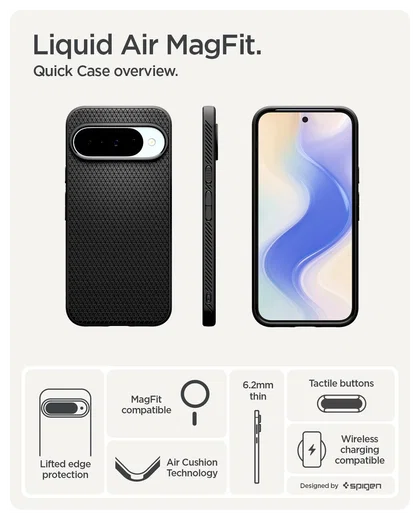 Spigen Liquid Air MagFit Google Pixel 10 / 10 Pro Hoesje MagSafe Groen afbeelding 3