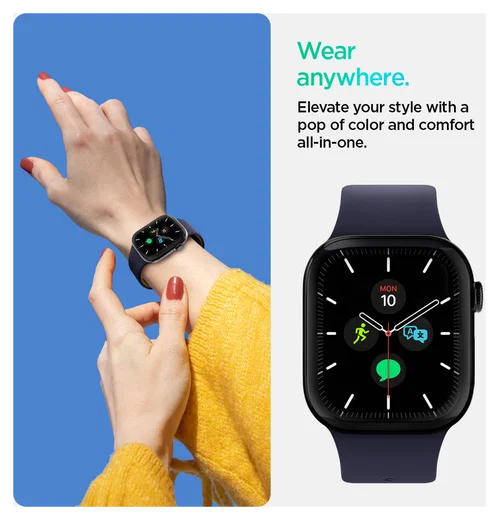 Spigen - Apple Watch 1-10/SE/Ultra Bandje - 49/46/45/44/42MM Bandje - Blauw afbeelding 4