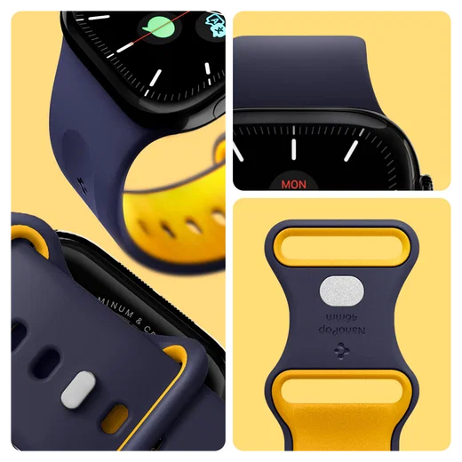 Spigen - Apple Watch 1-10/SE/Ultra Bandje - 49/46/45/44/42MM Bandje - Blauw afbeelding 6