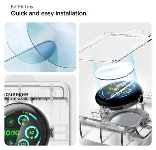 Spigen Eliteshield EZ Fit - Google Pixel Watch 4/3 41MM Screen Protector 2-Pack afbeelding 2