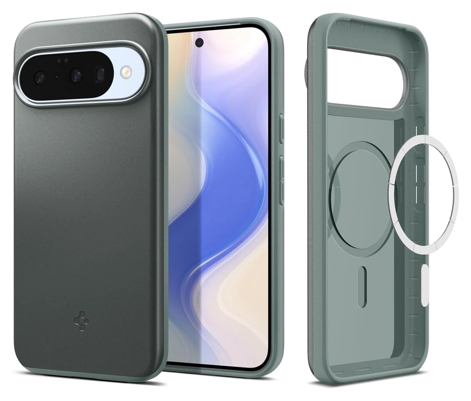 Spigen Thin Fit MagFit Google Pixel 10 / 10 Pro Hoesje MagSafe Groen afbeelding 1