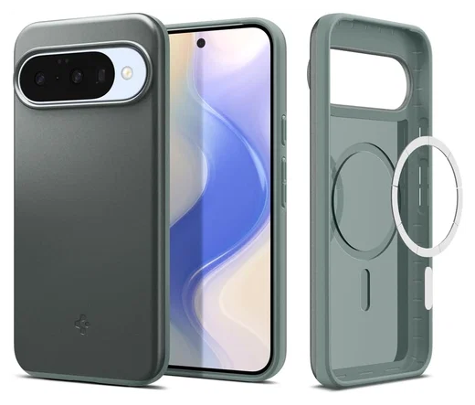 Spigen Thin Fit MagFit Google Pixel 10 / 10 Pro Hoesje MagSafe Groen afbeelding 1