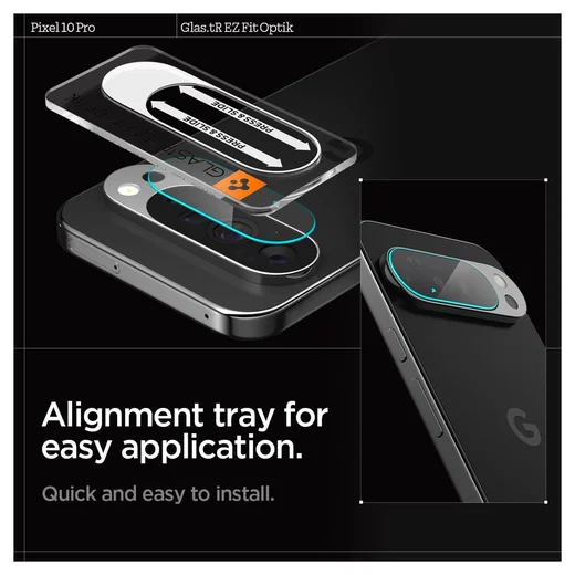 Spigen EZ Fit Optik Pro Google Pixel 10 Pro Camera Lens Protector Clear (2-Pack) afbeelding 3