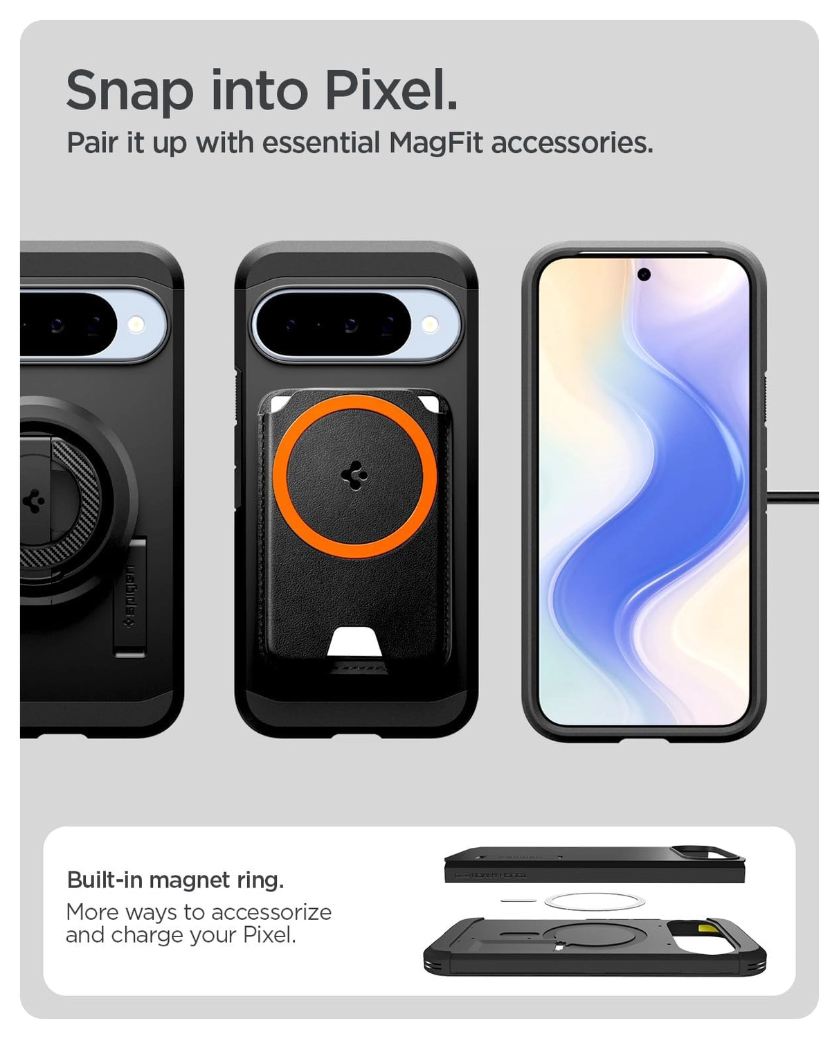 Spigen Tough Armor Google Pixel 10 / 10 Pro Hoesje MagSafe Back Cover Zwart afbeelding 8