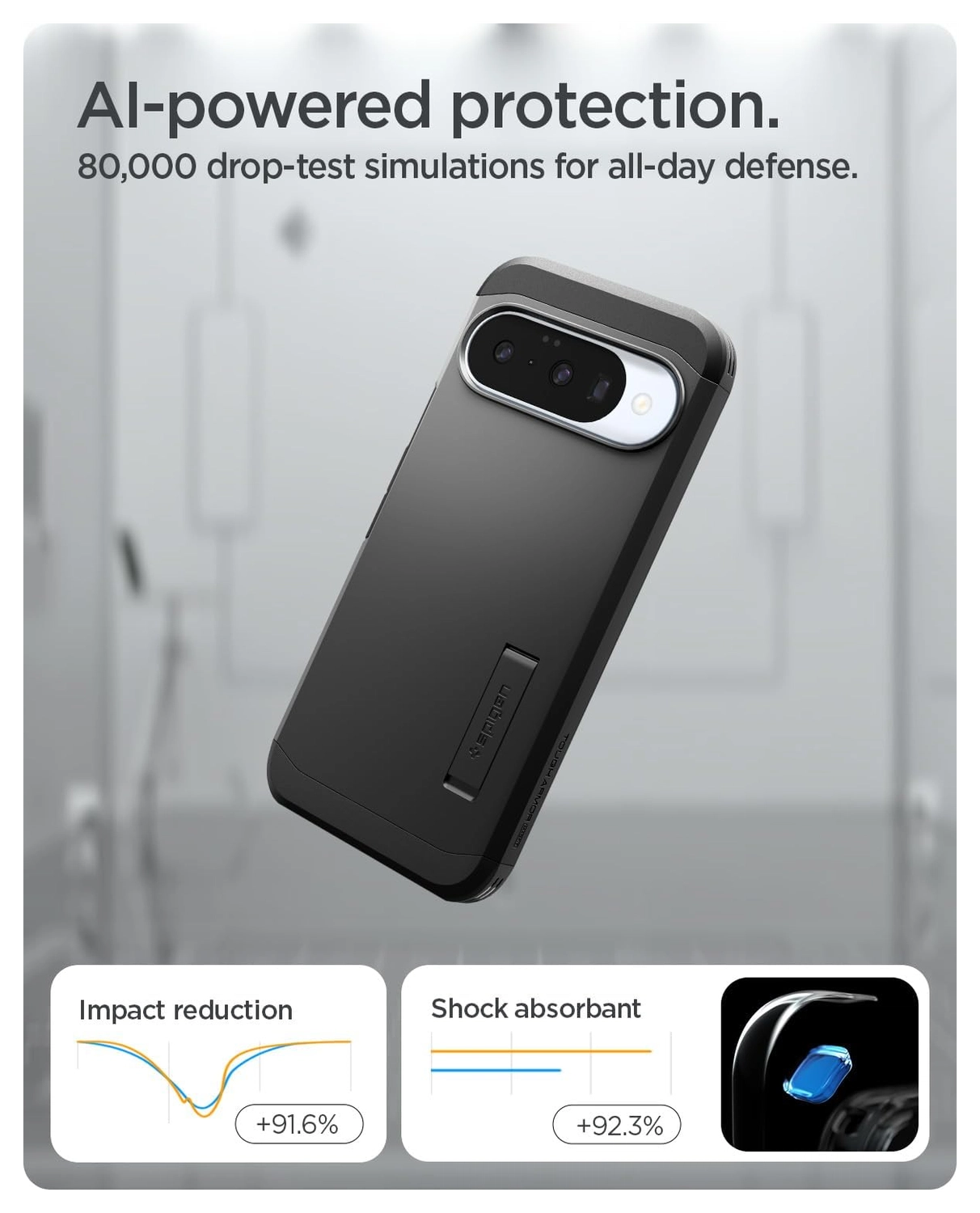 Spigen Tough Armor Google Pixel 10 / 10 Pro Hoesje MagSafe Back Cover Zwart afbeelding 9