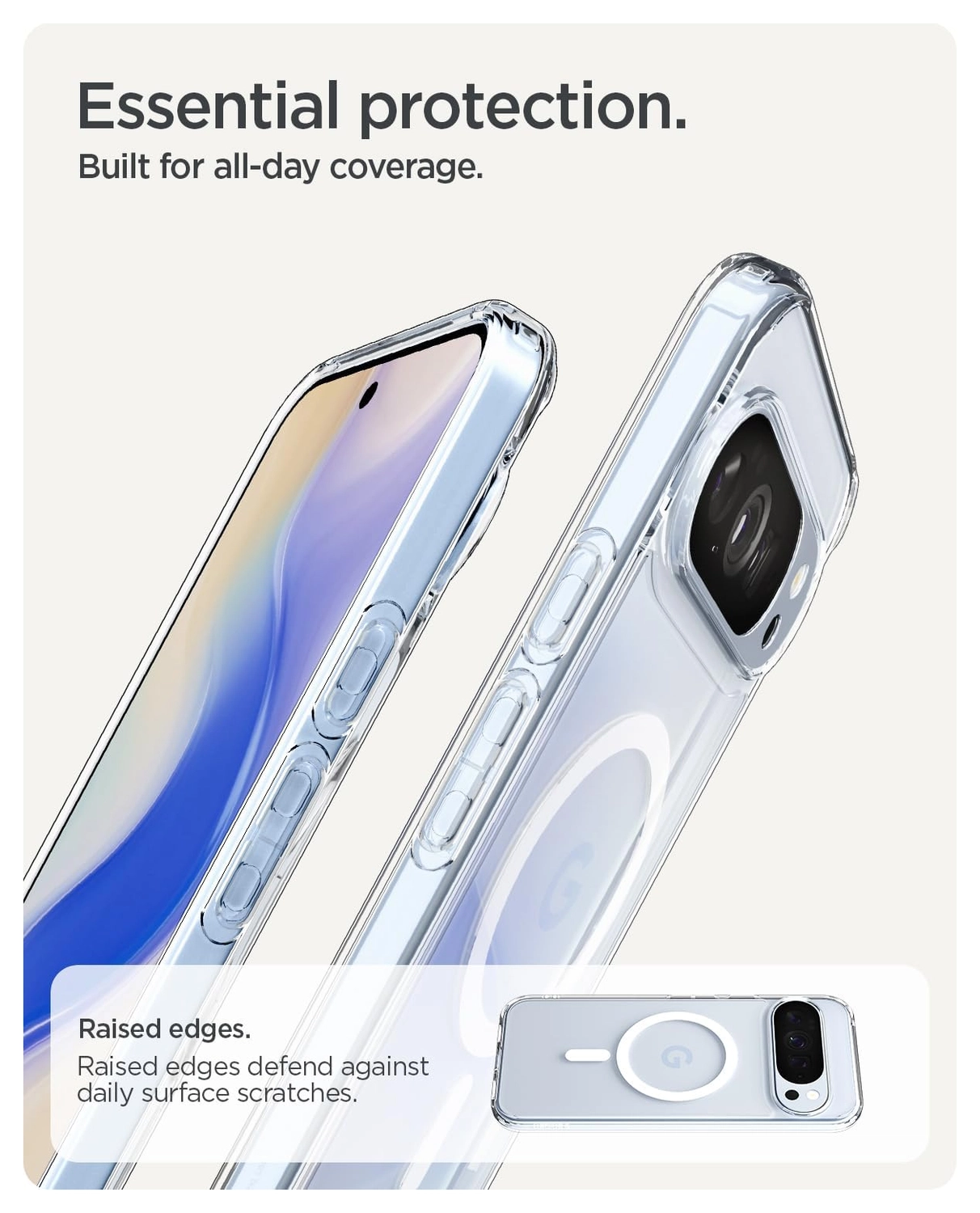 Spigen Ultra Hybrid MagFit Google Pixel 10 Pro XL Hoesje MagSafe Transparant Wit afbeelding 6