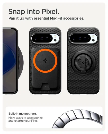 Spigen Liquid Air MagFit Google Pixel 10 Pro XL Hoesje MagSafe Back Cover Zwart afbeelding 4