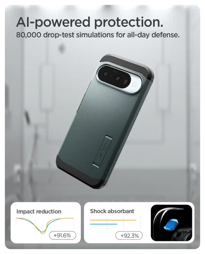 Spigen Tough Armor Google Pixel 10 / 10 Pro Hoesje MagSafe Groen afbeelding 3