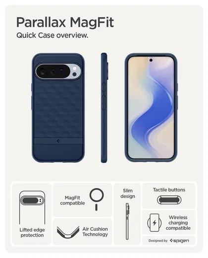 Spigen Parallax MagFit Google Pixel 10 Pro XL Hoesje Back Cover Blauw afbeelding 5