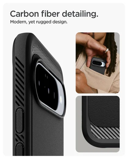 Spigen Rugged Armor MagFit Google Pixel 10 / 10 Pro Hoesje MagSafe Matte Zwart afbeelding 3