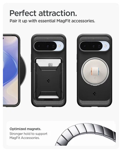 Spigen Rugged Armor MagFit Google Pixel 10 / 10 Pro Hoesje MagSafe Matte Zwart afbeelding 7