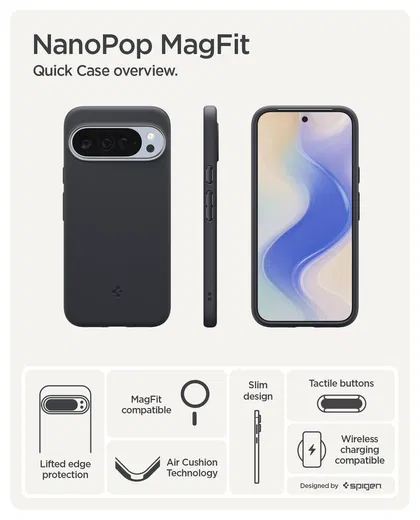 Spigen Nano Pop MagFit Google Pixel 10 / 10 Pro Hoesje MagSafe Back Cover Zwart afbeelding 9