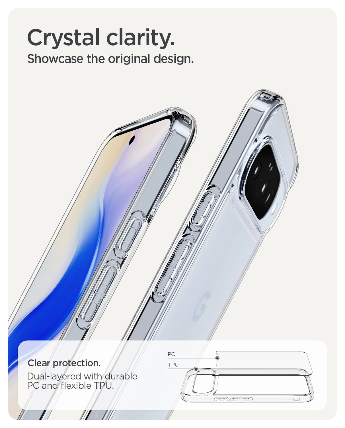 Spigen Ultra Hybrid Google Pixel 10 / 10 Pro Hoesje Back Cover Transparant afbeelding 3