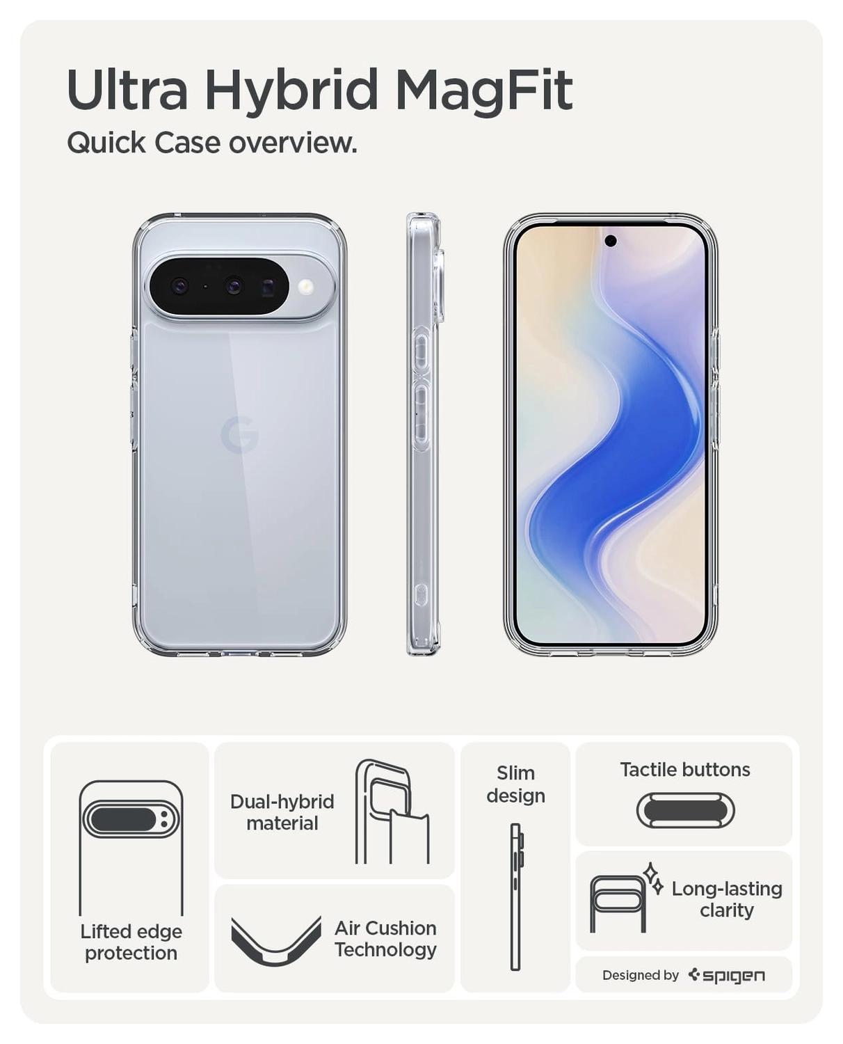 Spigen Ultra Hybrid Google Pixel 10 / 10 Pro Hoesje Back Cover Transparant afbeelding 8