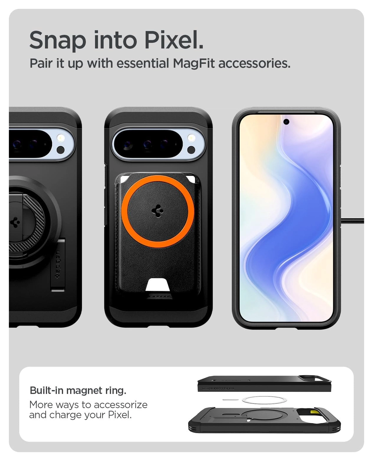 Spigen Tough Armor Google Pixel 10 Pro XL Hoesje MagSafe Back Cover Zwart afbeelding 9