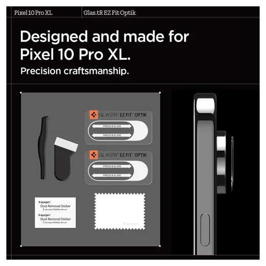 Spigen EZ Fit Optik Pro Google Pixel 10 Pro XL Camera Protector Clear (2-Pack) afbeelding 5