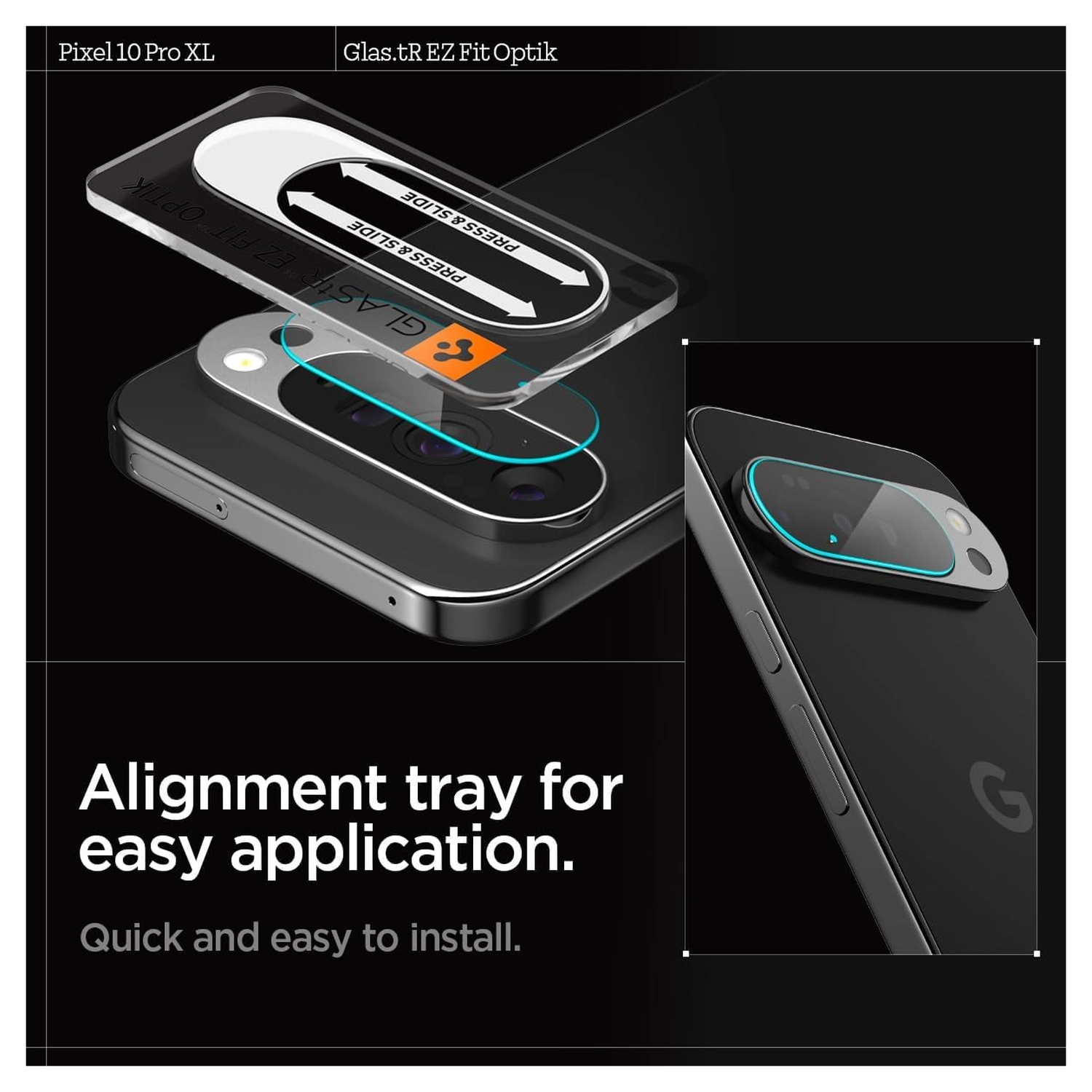 Spigen EZ Fit Optik Pro Google Pixel 10 Pro XL Camera Protector Clear (2-Pack) afbeelding 6