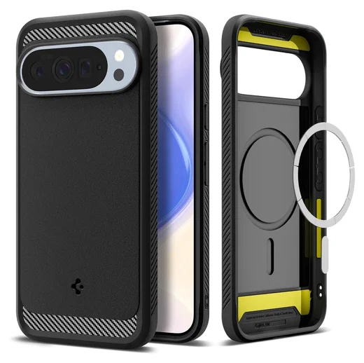 Spigen Rugged Armor MagFit Google Pixel 10 Pro XL Hoesje MagSafe Matte Zwart afbeelding 1