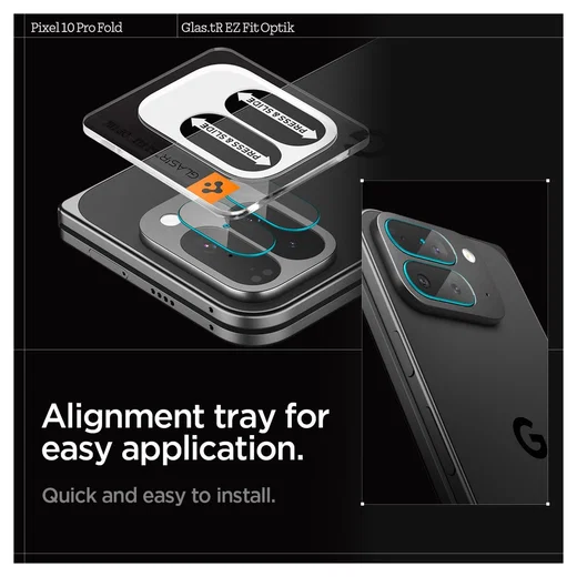 Spigen EZ Fit Google Pixel 10 Pro Fold Camera Lens Protector Clear (2-Pack) afbeelding 3