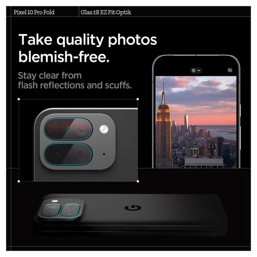 Spigen EZ Fit Google Pixel 10 Pro Fold Camera Lens Protector Clear (2-Pack) afbeelding 6