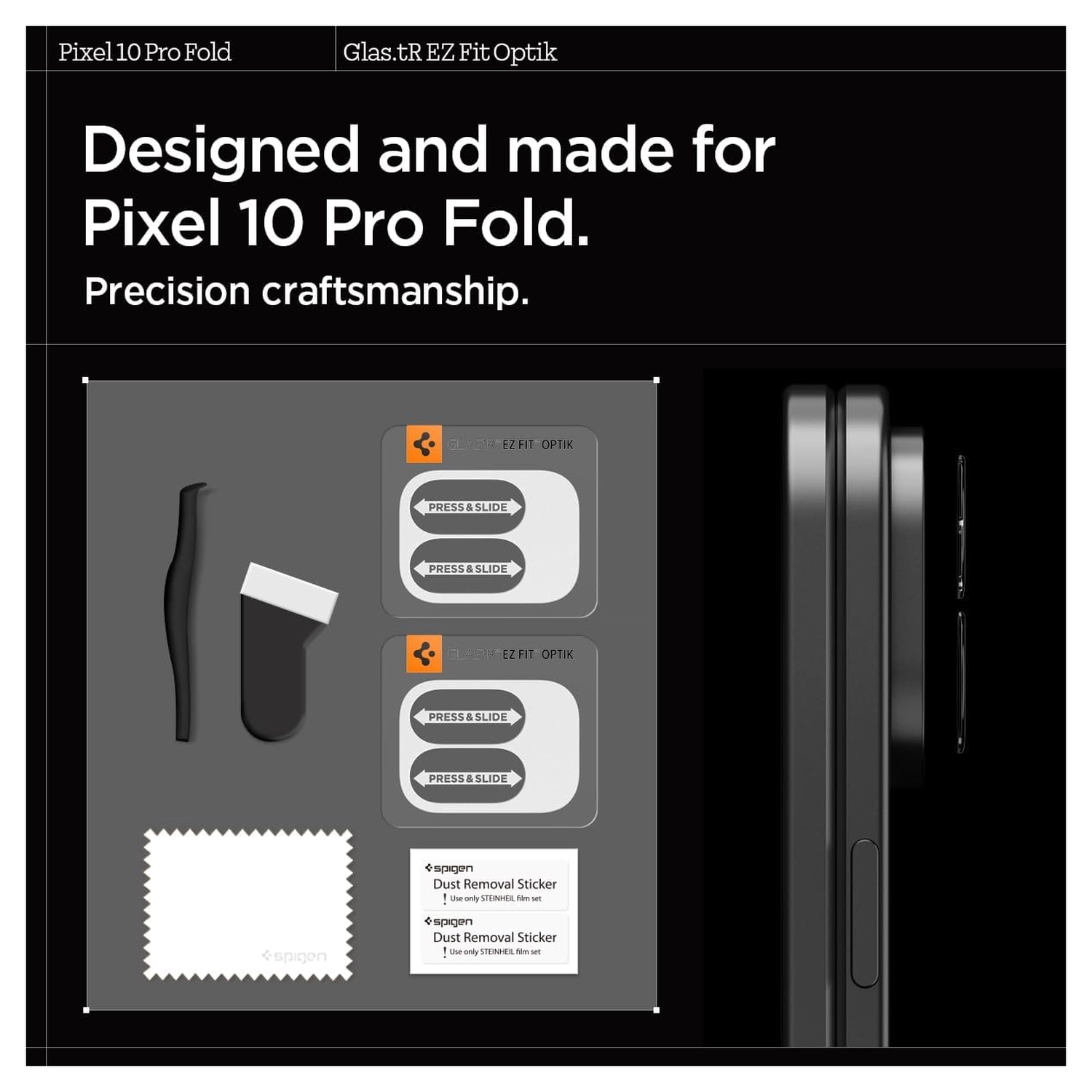Spigen EZ Fit Google Pixel 10 Pro Fold Camera Lens Protector Clear (2-Pack) afbeelding 7