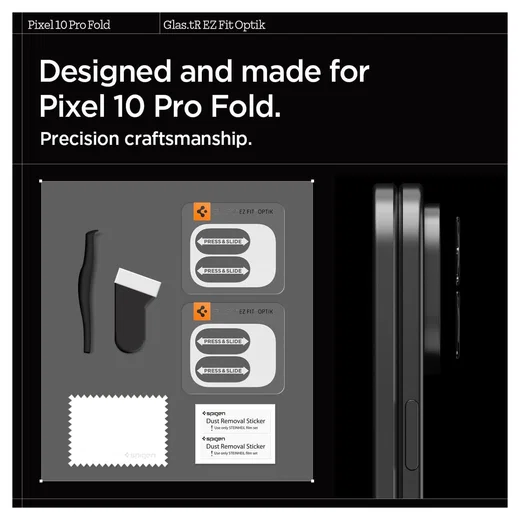 Spigen EZ Fit Google Pixel 10 Pro Fold Camera Lens Protector Clear (2-Pack) afbeelding 7