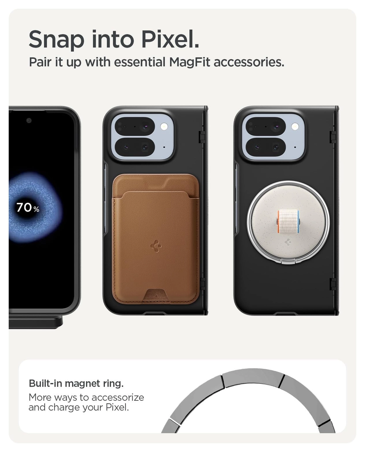 Spigen Slim Armor Pro Google Pixel 10 Pro Fold Hoesje MagSafe Back Cover Zwart afbeelding 5