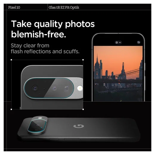 Spigen EZ Fit Optik Pro Google Pixel 10 Camera Lens Protector Clear (2-Pack) afbeelding 5
