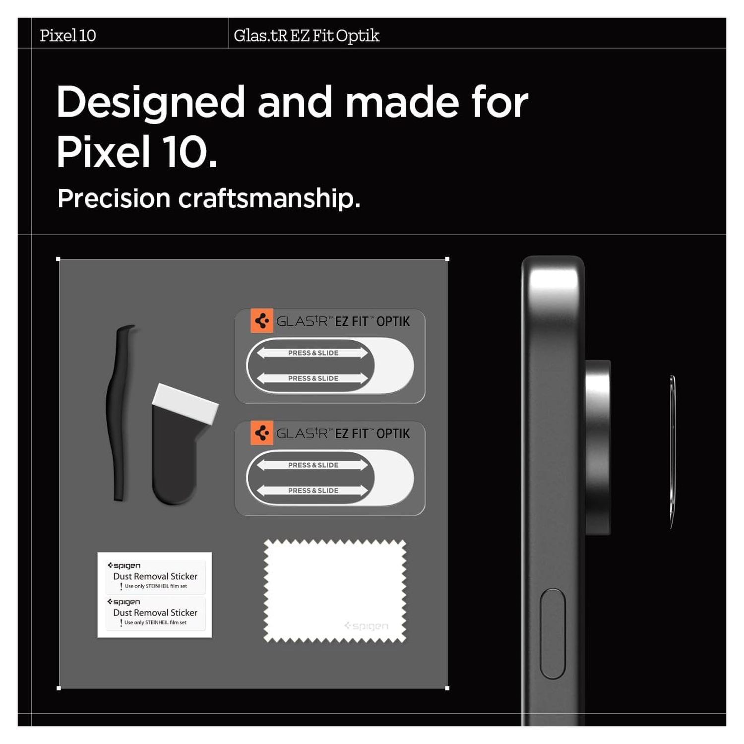 Spigen EZ Fit Optik Pro Google Pixel 10 Camera Lens Protector Clear (2-Pack) afbeelding 6