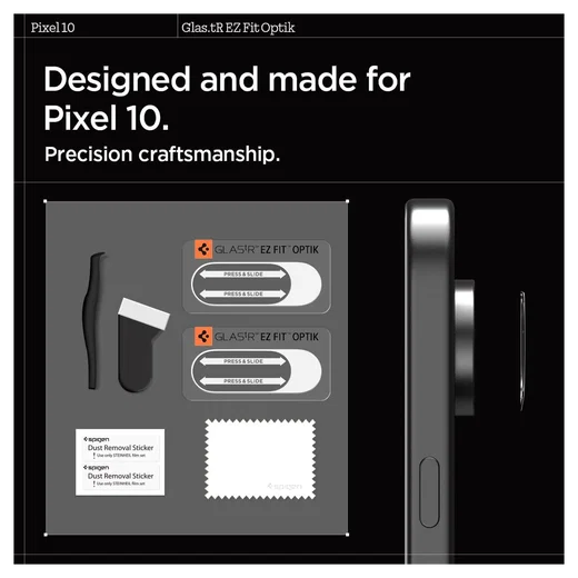 Spigen EZ Fit Optik Pro Google Pixel 10 Camera Lens Protector Clear (2-Pack) afbeelding 6