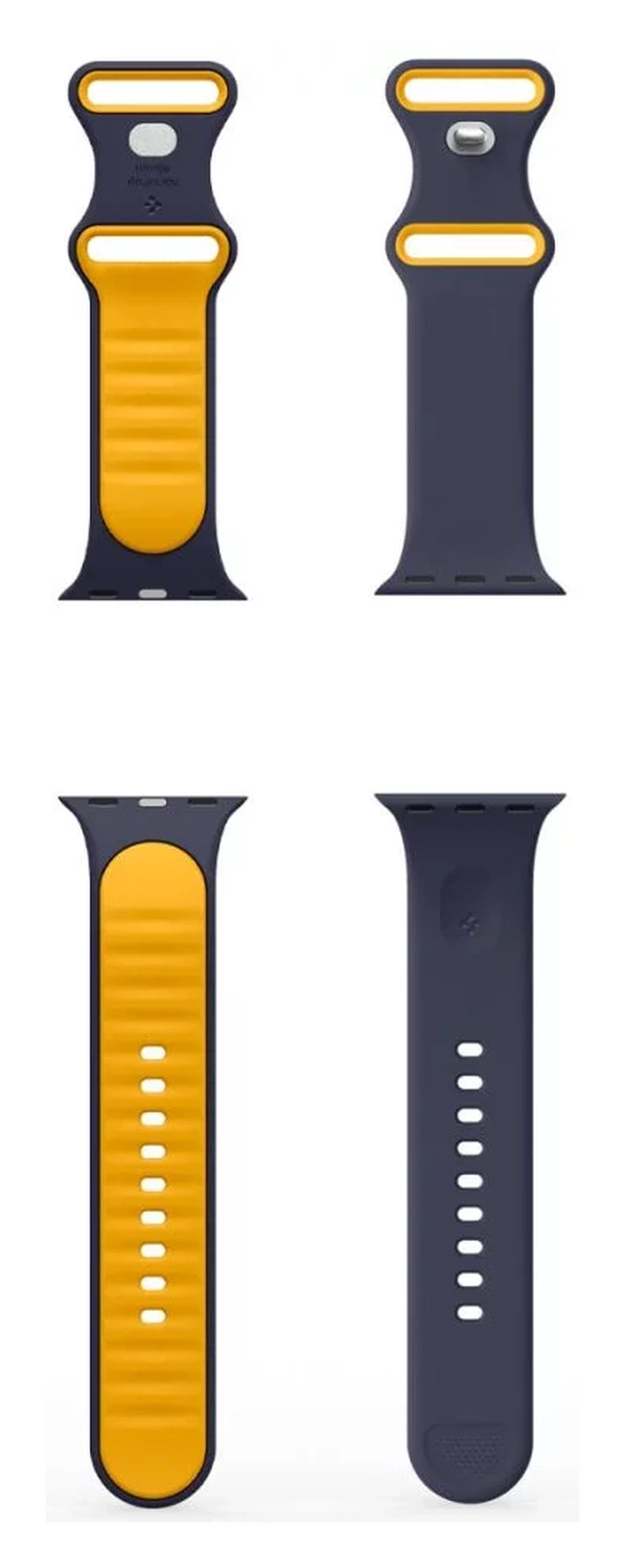 Spigen Nano Pop - Apple Watch 1-10/SE - 42/41/40/38MM Bandje - Blauw Geel afbeelding 12